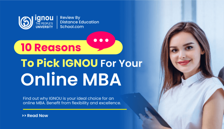 Top 10 reasons for IGNOU Online MBA Blog Banner