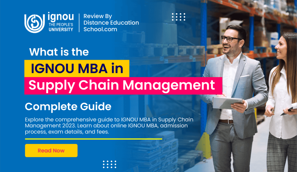 What is IGNOU Online MBA in Supply Chain Management in 2026