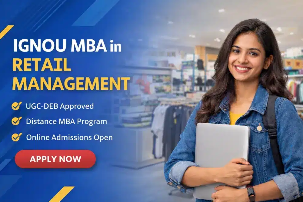 online ignou mba in retail management banner