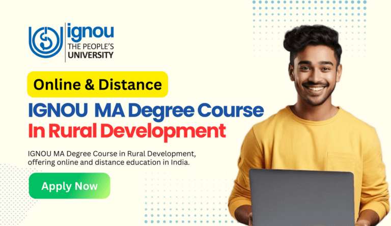 Distance & Online IGNOU MA Degree Course in Rural Development