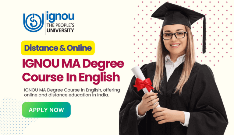 Distance & Online IGNOU MA Degree Course in English