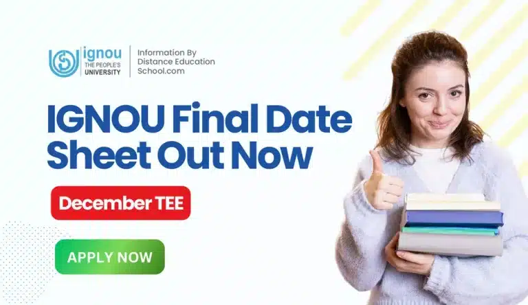 IGNOU Exam date sheet