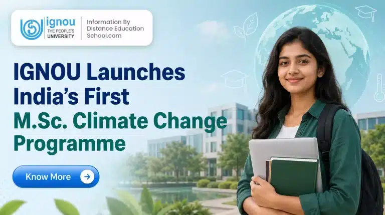 IGNOU MSc Climate Change Programme