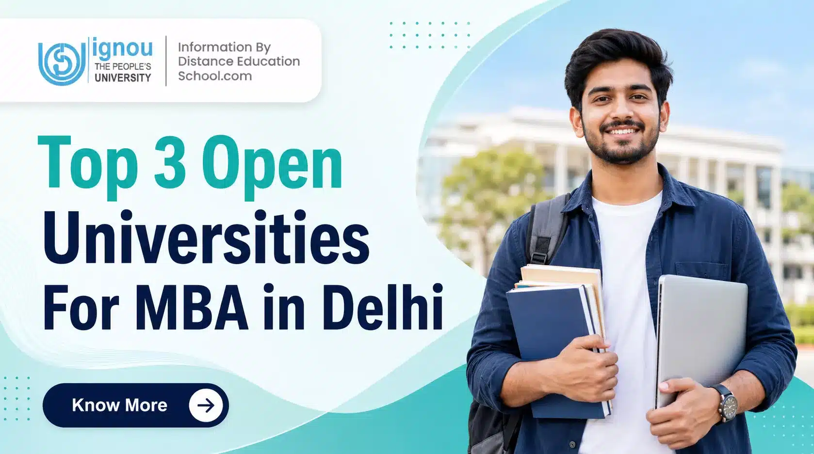 Top 3 Open Universities for MBA in Delhi including IGNOU, DU SOL and Jamia